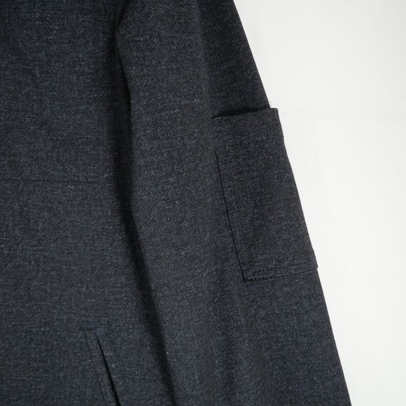 Kane & Unke Men's Bomber Style Jacket Nylon Blend Dark Gray / Black Size S - Picture 5 of 15